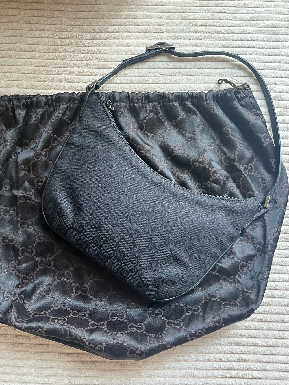 Vintage Gucci Monogram Shoulder Bag